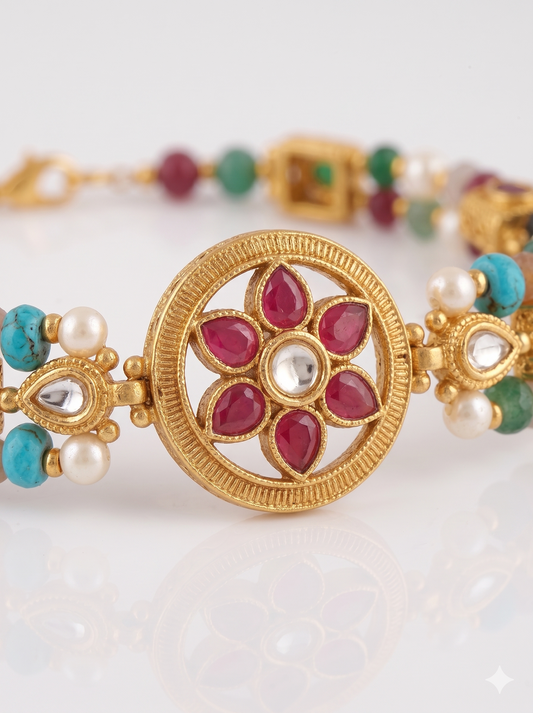 Gold Plated Multi-Bead Bracelets