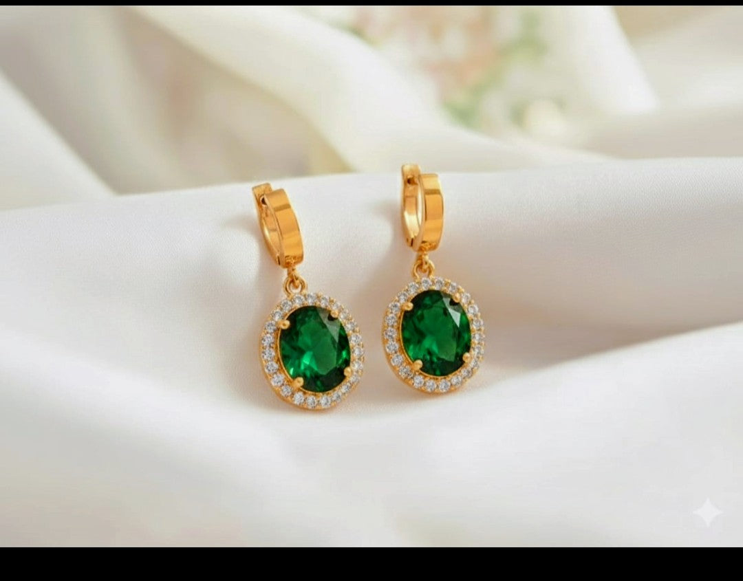 Lakshri Luxe Emerald-Green Royale Drops