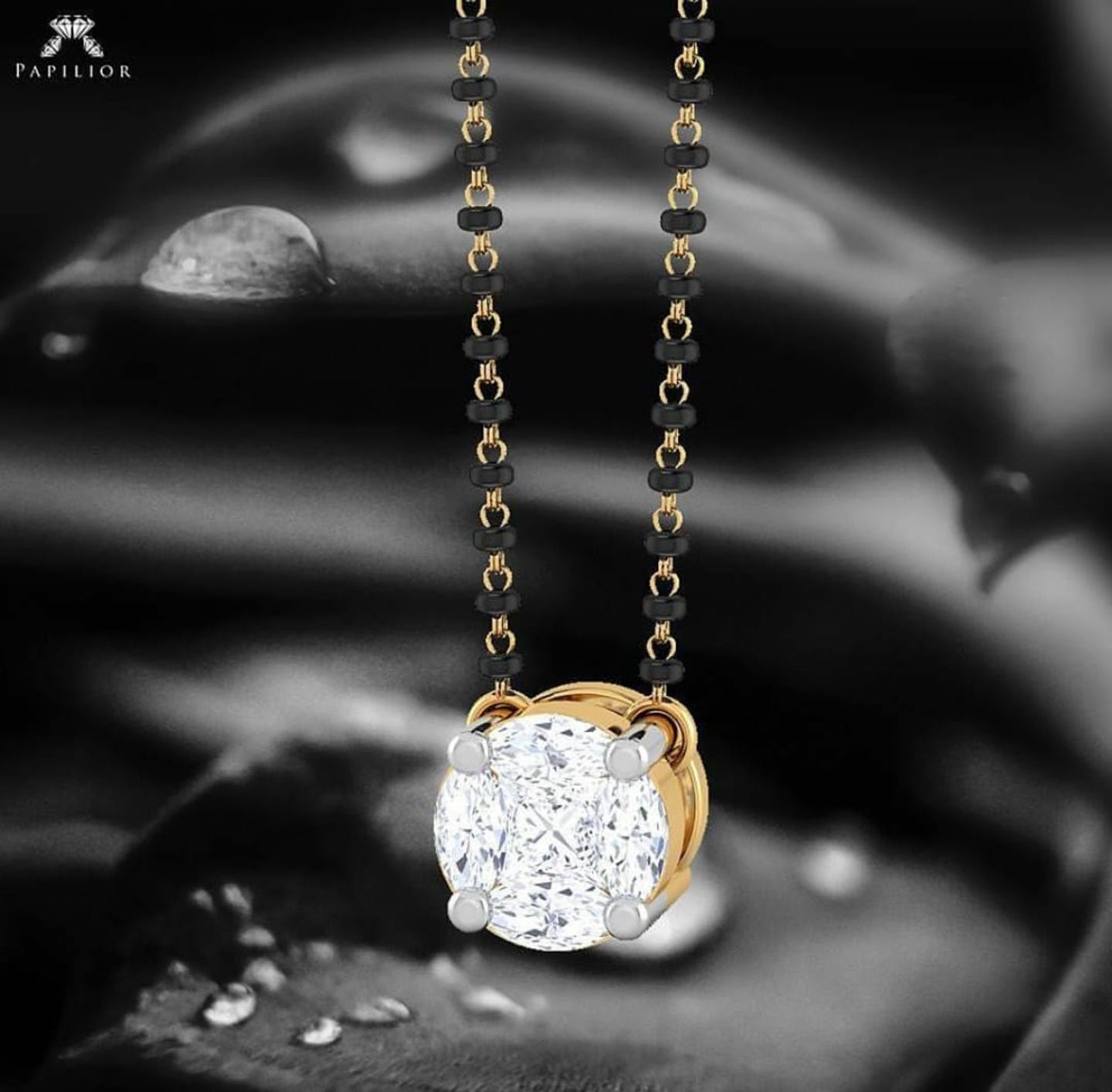 Lakshri Solitaire-Style Mangalsutra Pendant