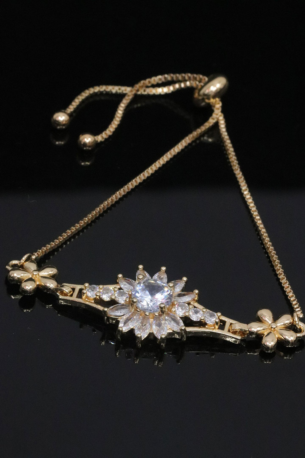 Jiyaa One gram Gold Plated Adjustable Bracelet for Women & Girls