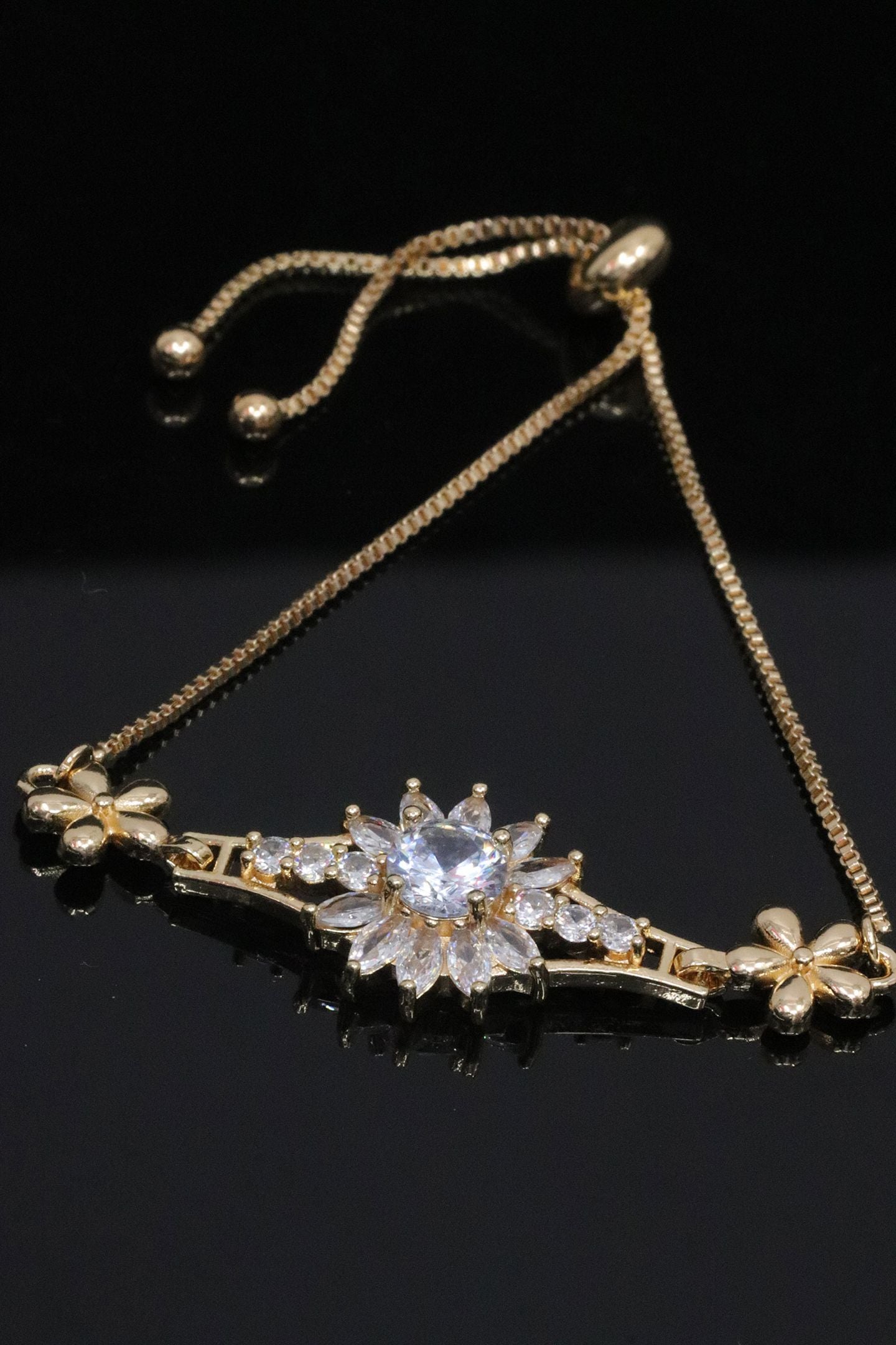 Jiyaa One gram Gold Plated Adjustable Bracelet for Women & Girls