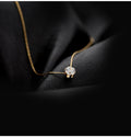 Minimalist Solitaire-Style Crystal Pendant Necklace