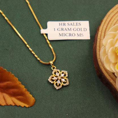 Tanvi One Gram Gold Plated Pendant Chain