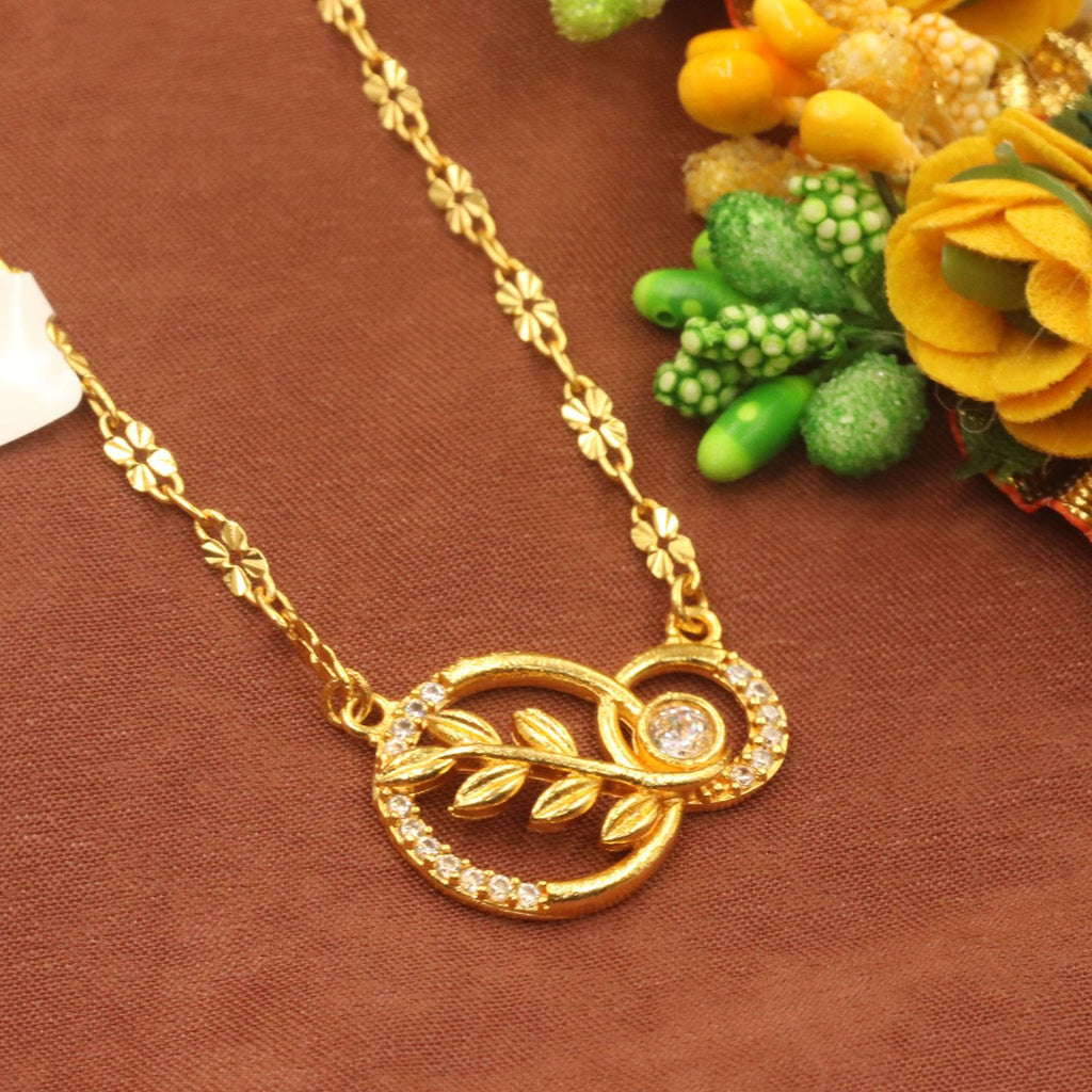 Skandhi One Gram Gold Plated Chain Pendant