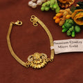 Meenakshi One Gram Gold Plated Adjustable Bracelet for Women & Girls