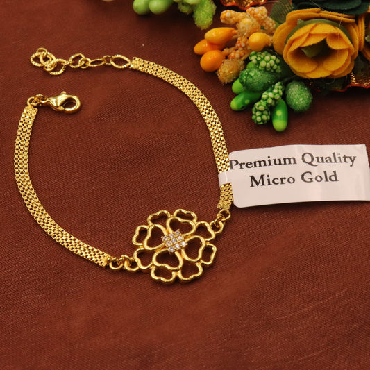 Shriya One Gram Gold Plated Adjustable Bracelet for Women & Girls