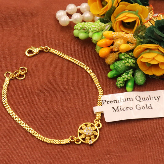Srikala One Gram Gold Plated Adjustable Bracelet for Women & Girls