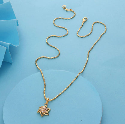 Kaveri One Gram Gold Plated Chain Pendant