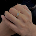 Lakshri Oval Halo Ring