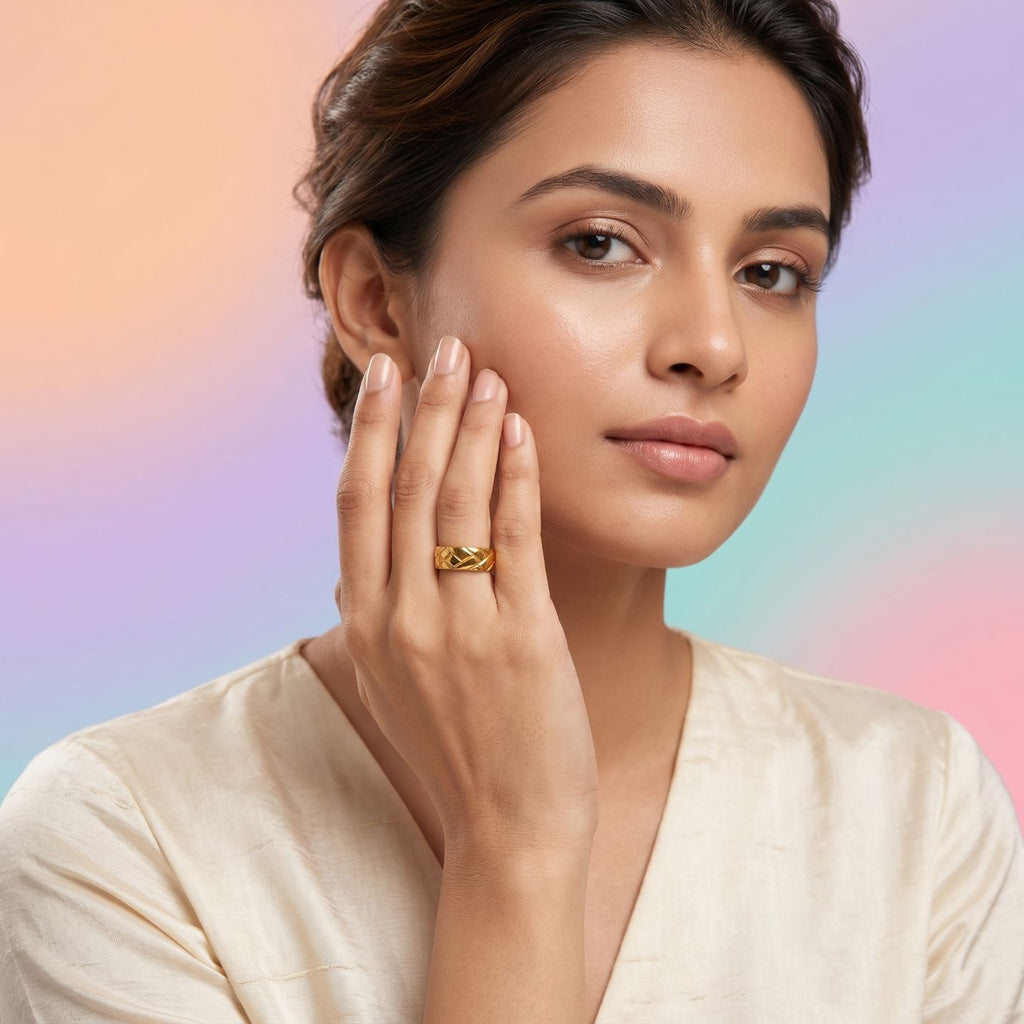 Golden Mosaic Ring