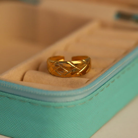 Golden Mosaic Ring