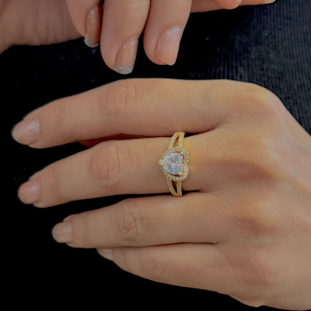 Heart Halo Ring
