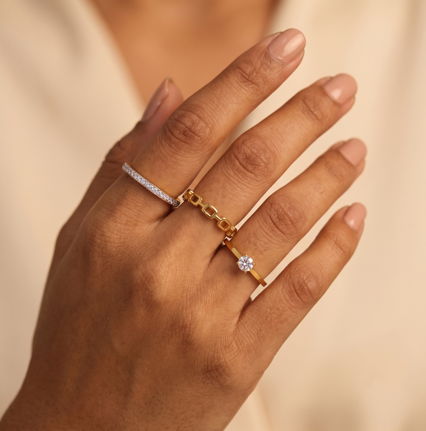 The Timeless Trinity Ring Set