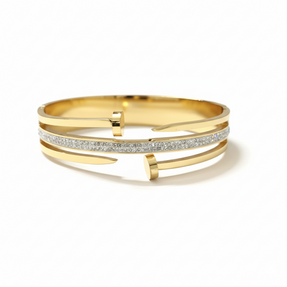 Designer Mlti-Layer Gold Cuff Bracelet