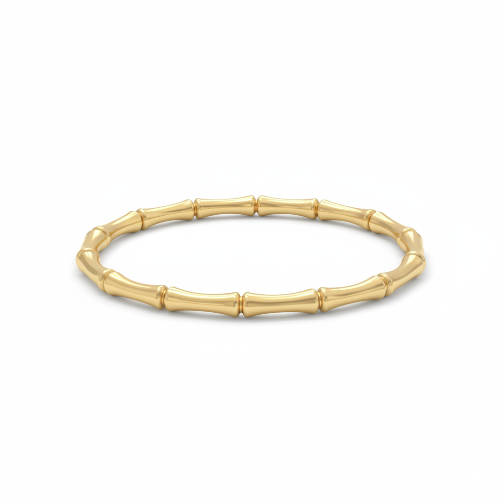 Gold Bamboo Bangle Bracelets