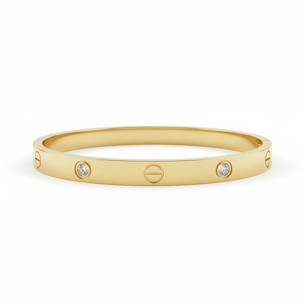 Premium Crystal-Studded Gold Bracelet