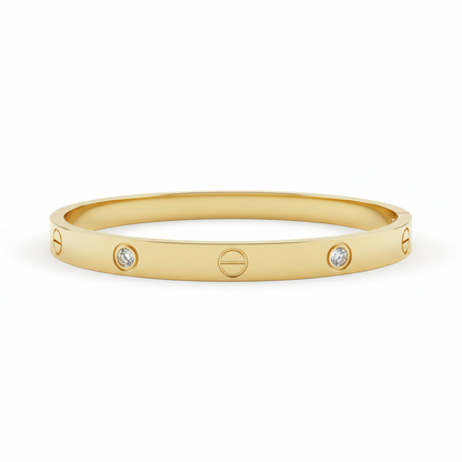 Premium Crystal-Studded Gold Bracelet