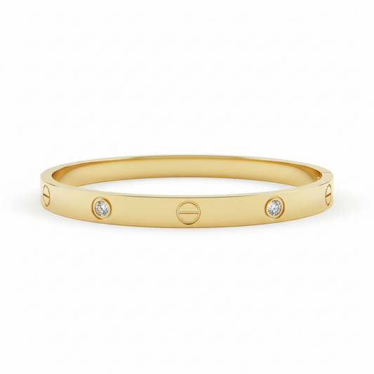Premium Crystal-Studded Gold Bracelet