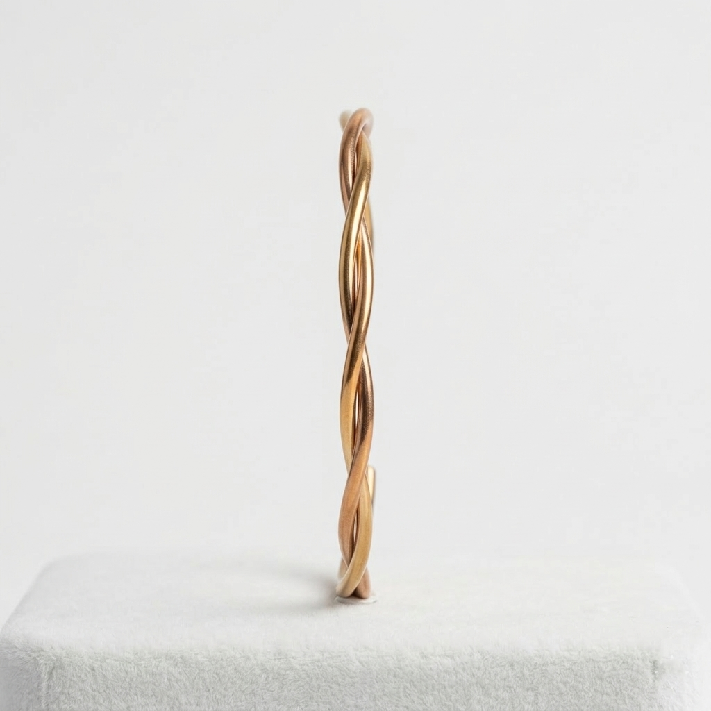 Gold Twisted Rope Cuff Bracelets