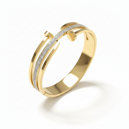 Designer Mlti-Layer Gold Cuff Bracelet