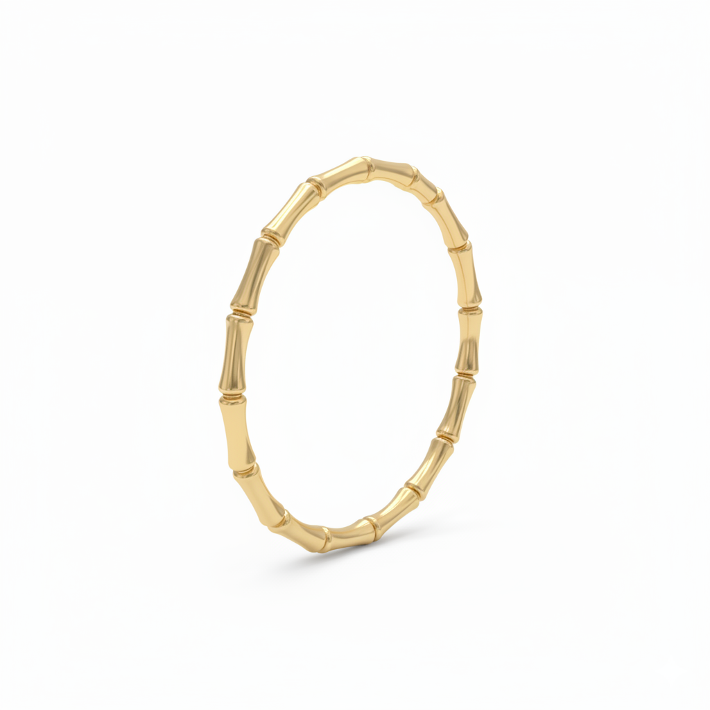 Gold Bamboo Bangle Bracelets