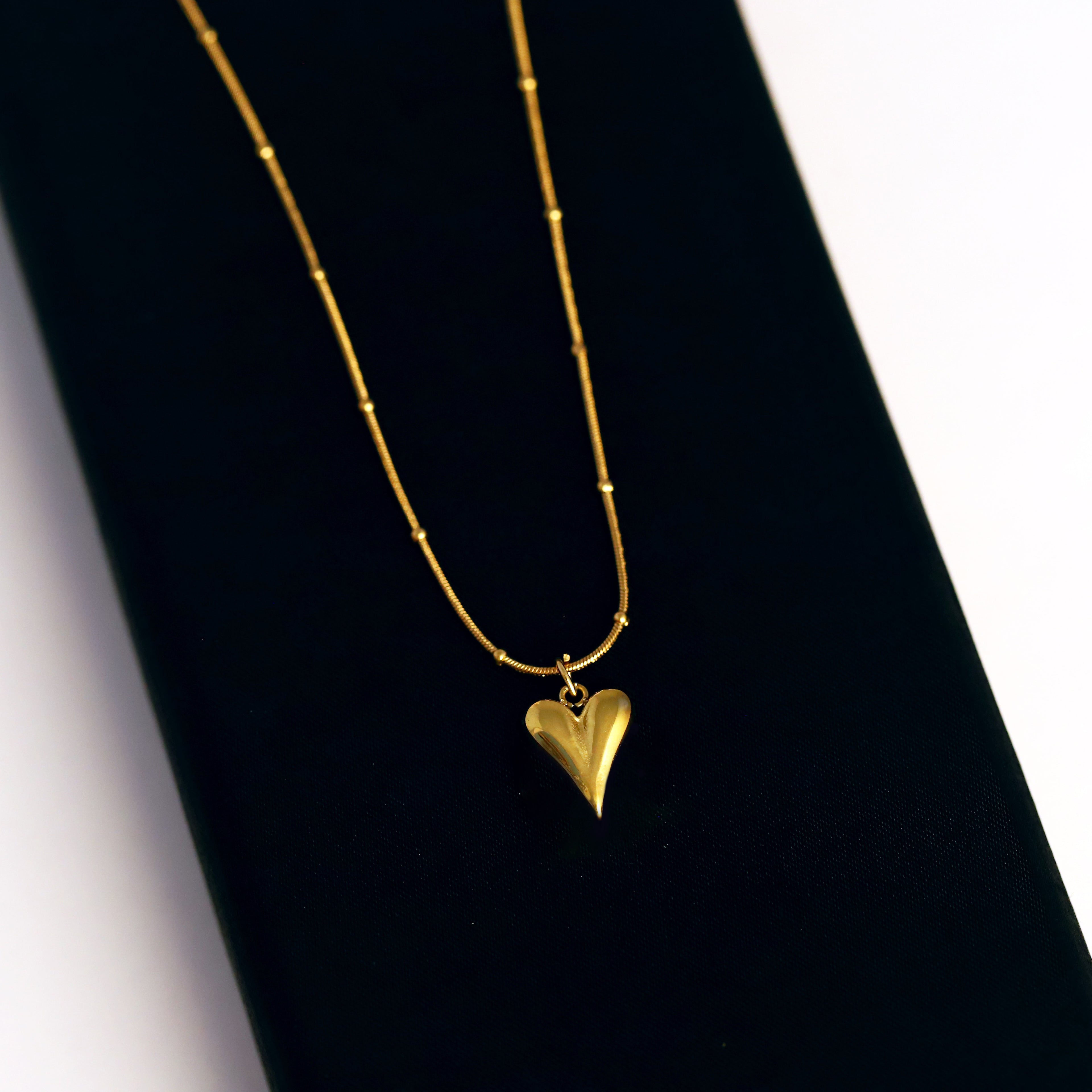 Golden Heart Pendant Necklace