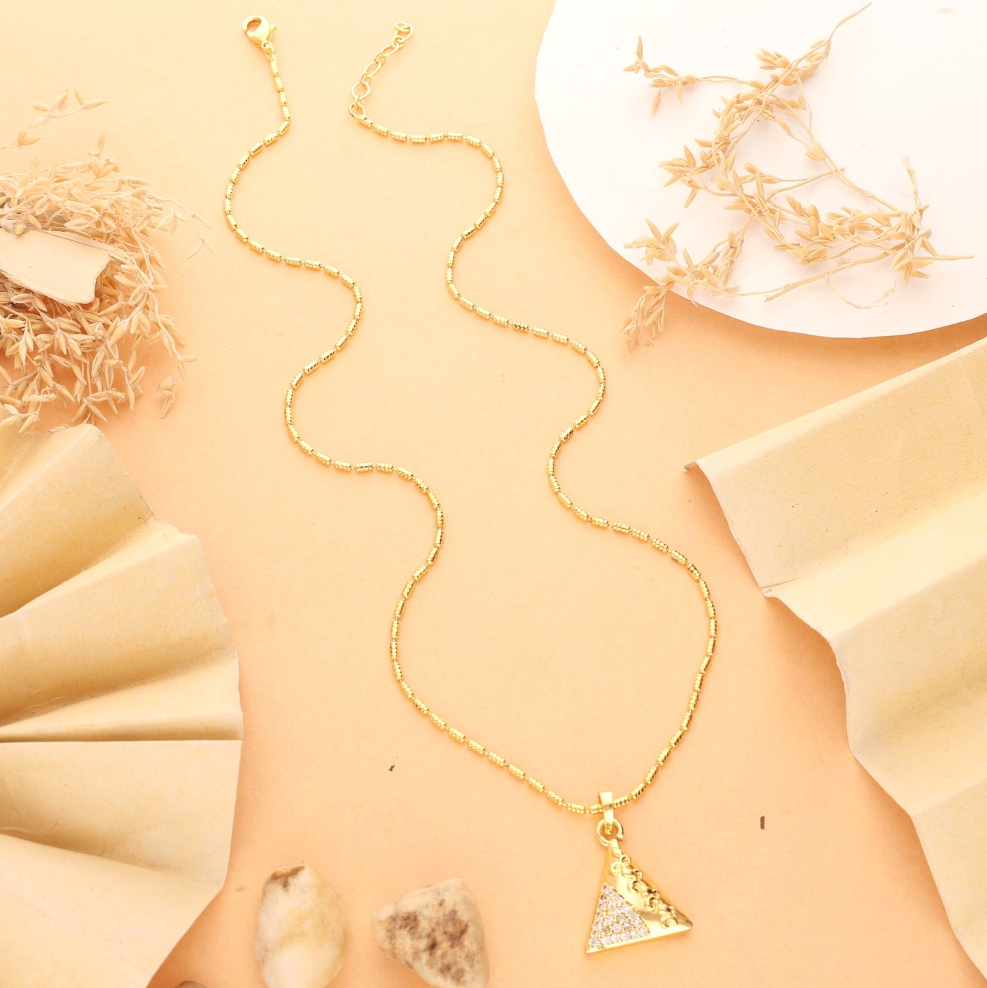 Atmaja One Gram Gold Plated Pendant Chain