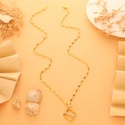 Indira One Gram Gold Plated Pendant Chain