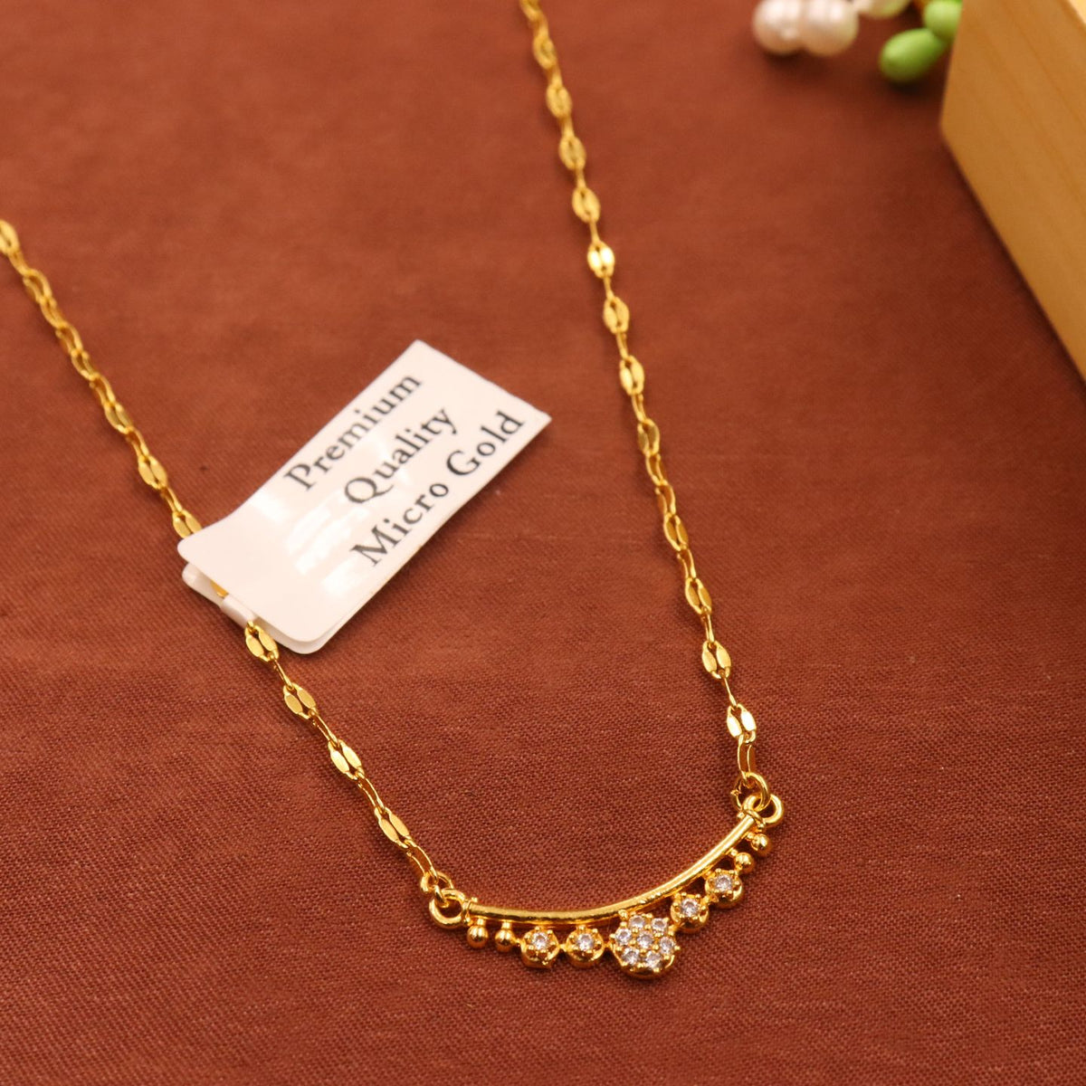 Meera One Gram Gold Plated Pendant Chain