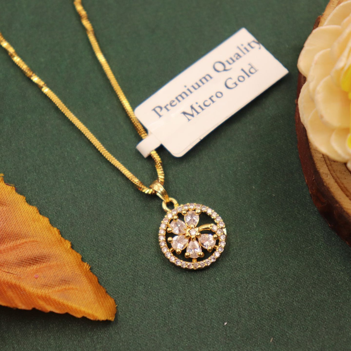 Devyani One Gram Gold Plated Pendant Chain