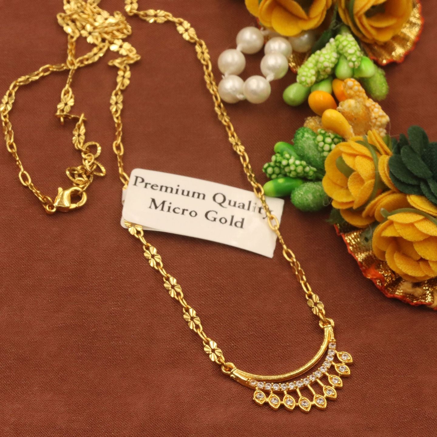 Maya One Gram Gold Plated Chain Pendant