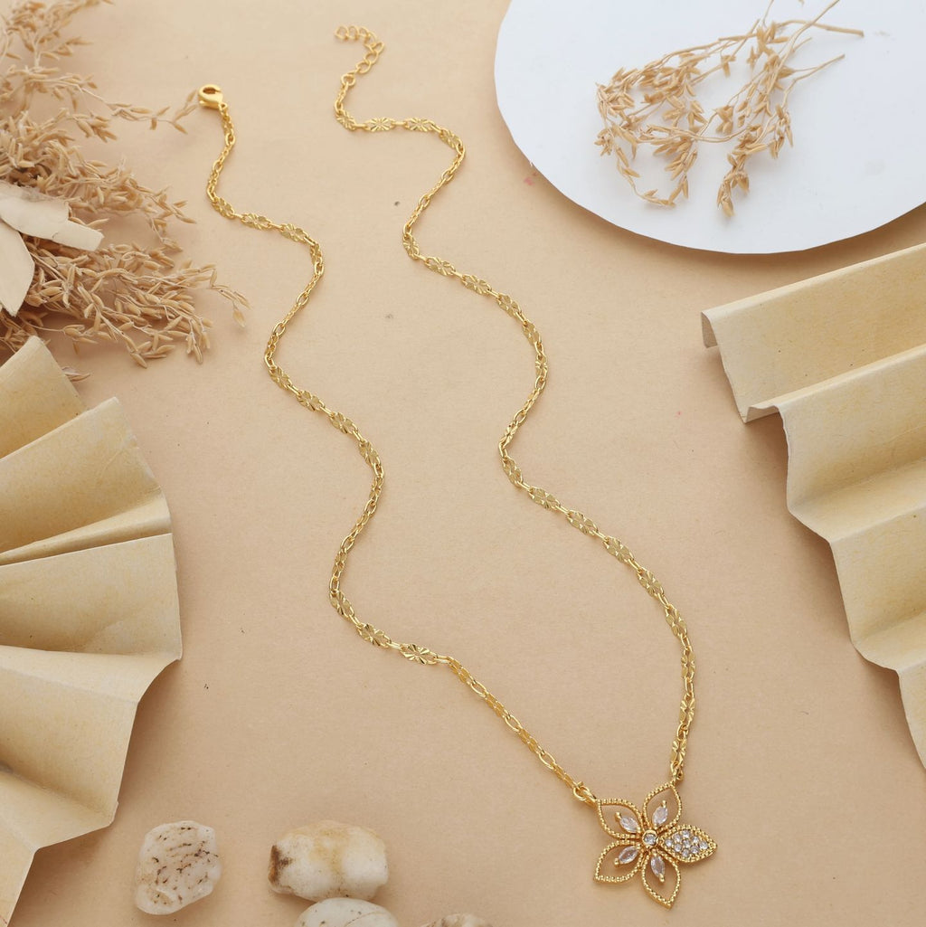 Manikarnika One Gram Gold Plated Pendant Chain