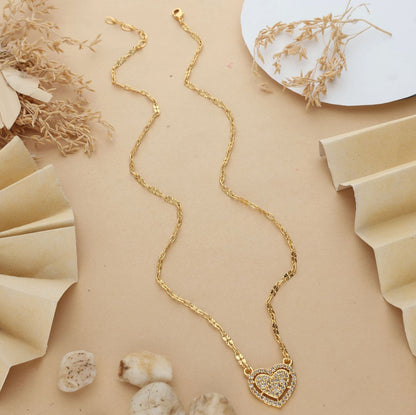 Madhuri One Gram Gold Plated Pendant Chain