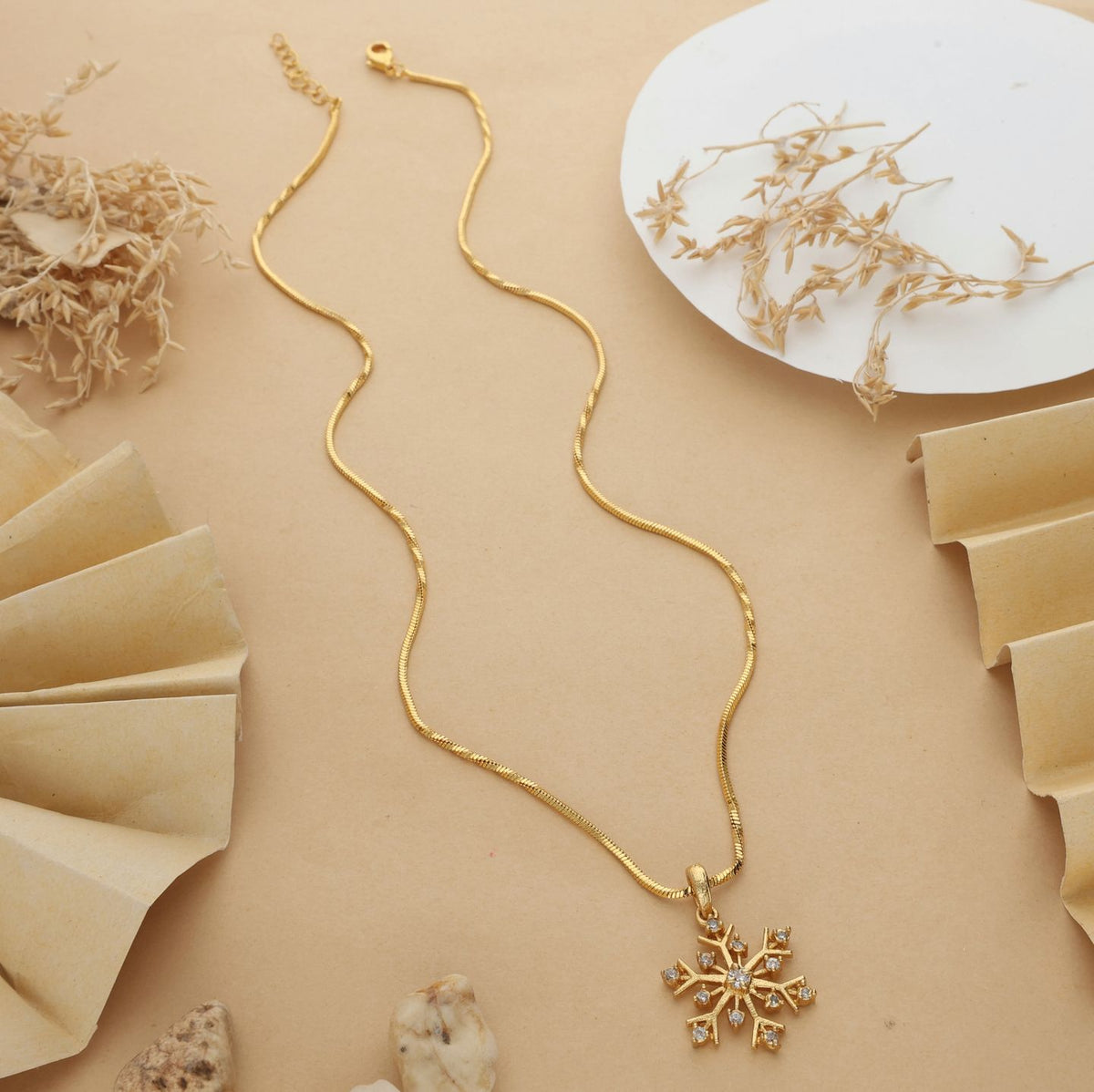 Divyatara One Gram Gold Plated Pendant Chain