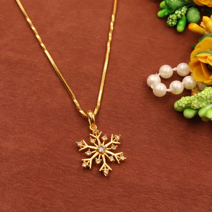 Divyatara One Gram Gold Plated Pendant Chain