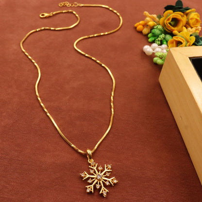 Divyatara One Gram Gold Plated Pendant Chain
