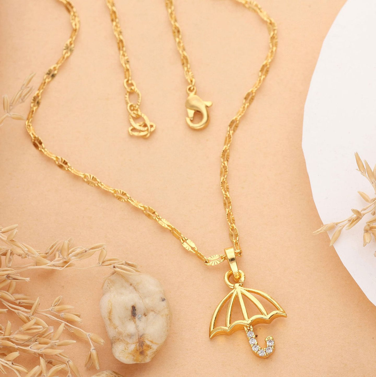 Jyotsvi One Gram Gold Plated Chain Pendant