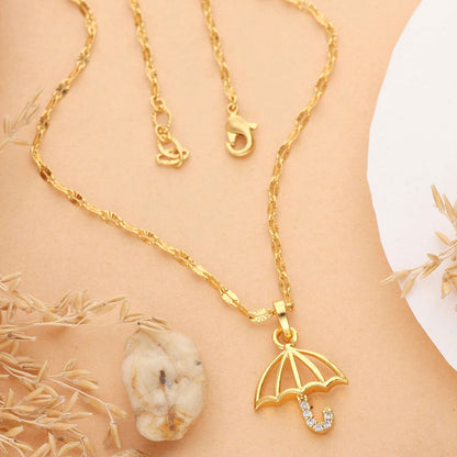 Jyotsvi One Gram Gold Plated Chain Pendant