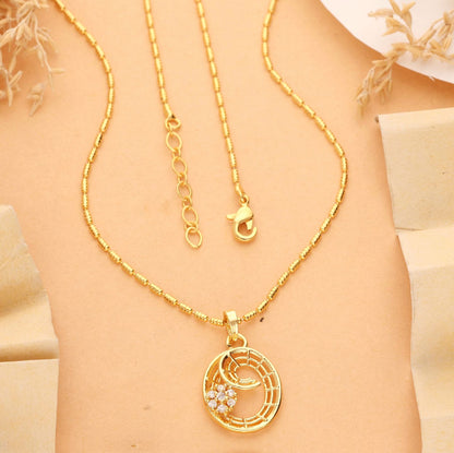 Indrija One Gram Gold Plated Chain Pendant