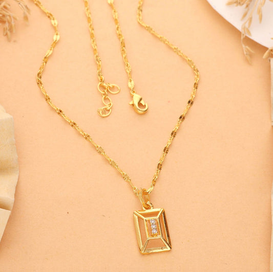 Parvya One Gram Gold Plated Chain Pendant