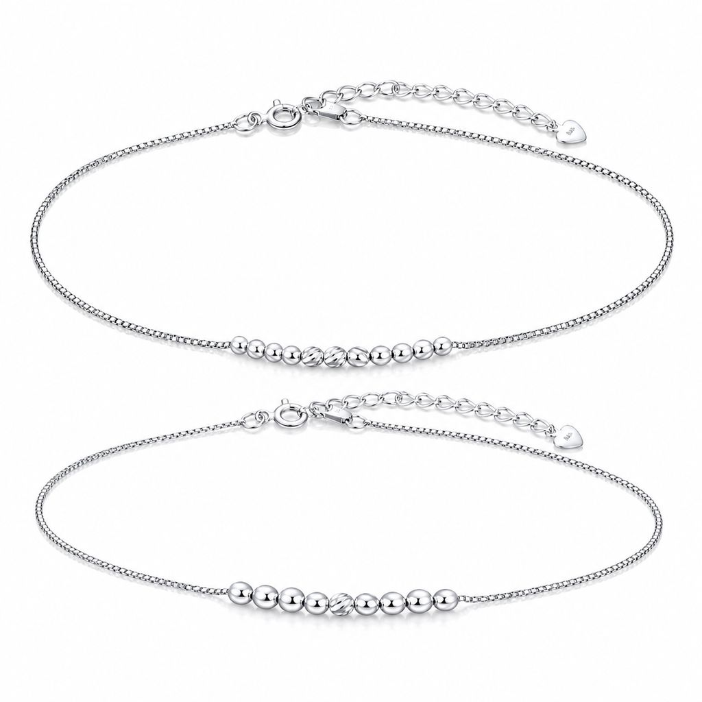 Lakshri Rajsi Silver Anklet Pair