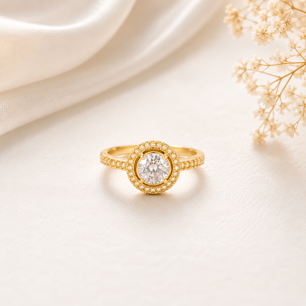 Eternal Shine Halo Soltaire Ring
