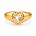 Cupid Crystal Heart Ring