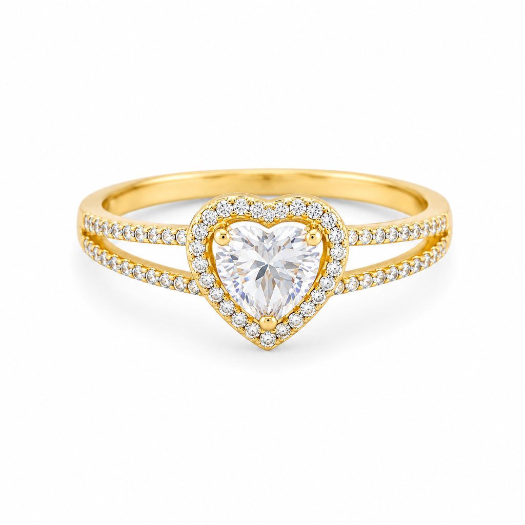 Heart Halo Ring