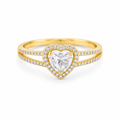 Heart Halo Ring