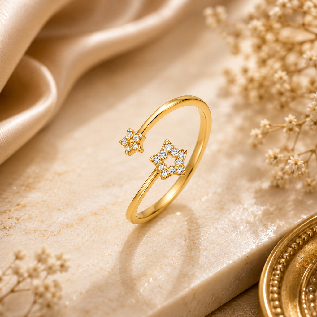 Star Charm Ring For Everyday Elegance