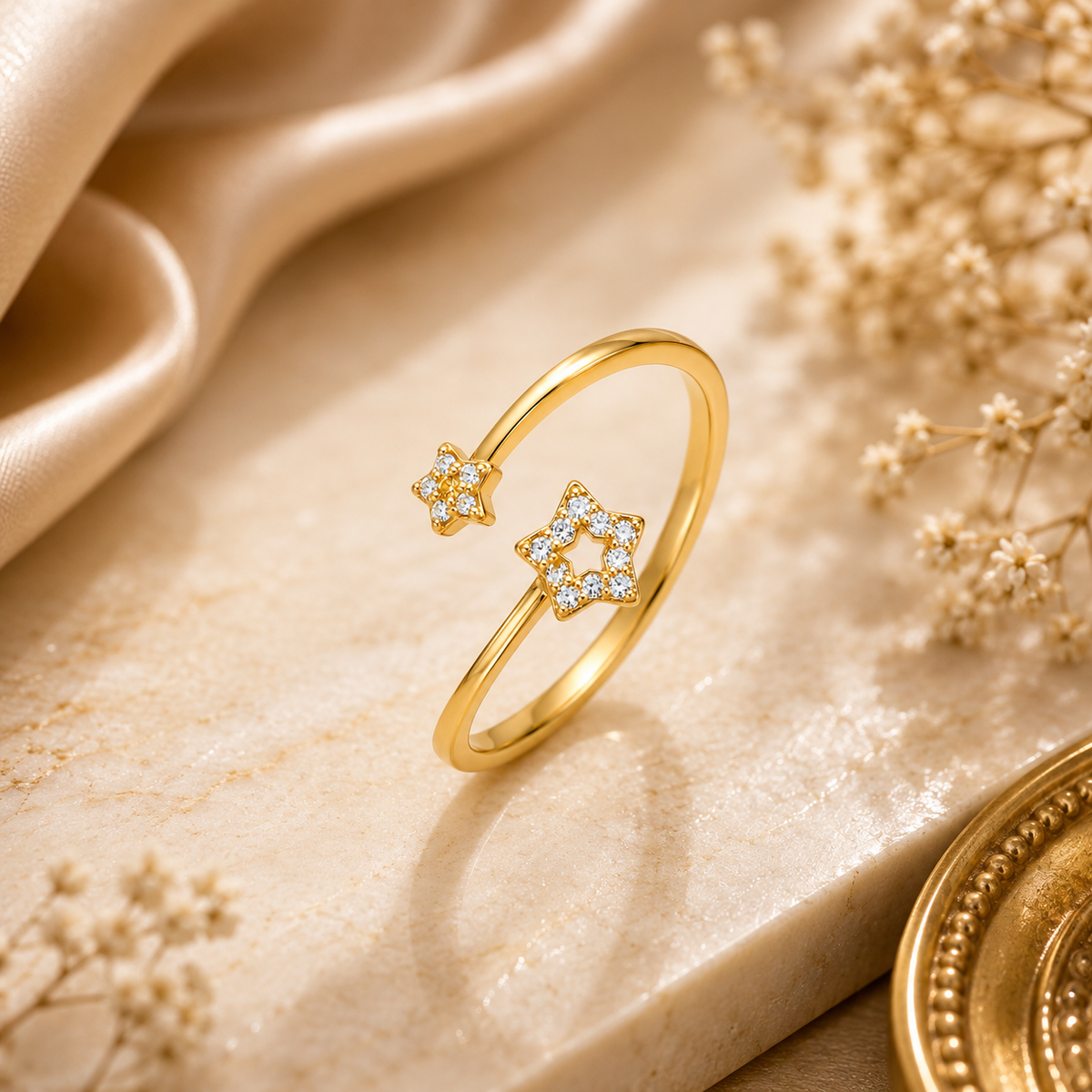 Star Charm Ring For Everyday Elegance