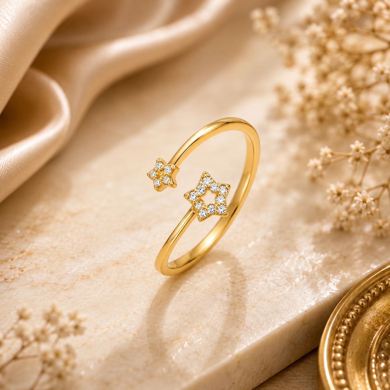 Star Charm Ring For Everyday Elegance