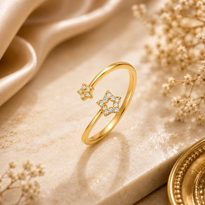 Star Charm Ring For Everyday Elegance