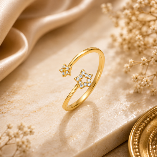 Star Charm Ring For Everyday Elegance